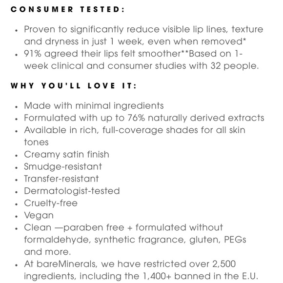 bareMinerals Vegan Mineralist Hydra Smoothing Lipstick in Awareness - Picture 9 of 9